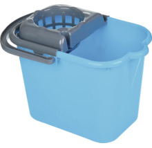 Găleată albastră din plastic cu storcător gri și mâner