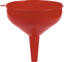 Pâlnie din plastic roșie.