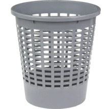 Coș de gunoi gri din plastic pentru hârtie cu structură tip grilaj