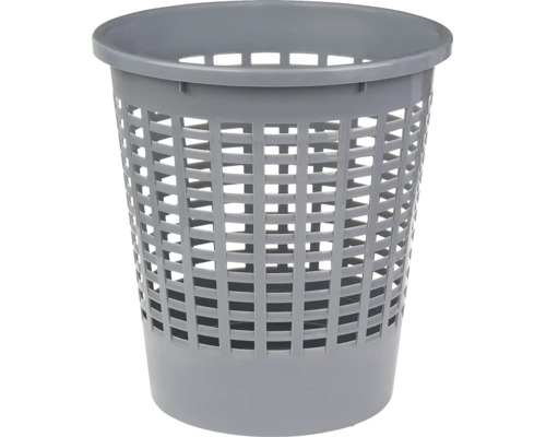 Coș de gunoi gri din plastic pentru hârtie cu structură tip grilaj