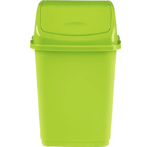 Coș de gunoi verde din plastic cu capac batant
