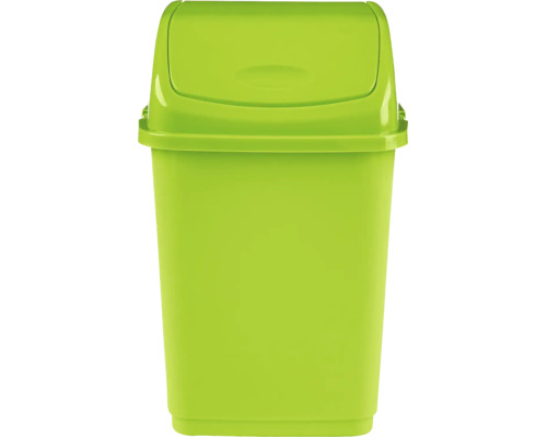 Coș de gunoi verde din plastic cu capac batant
