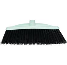 Cap de mătură din plastic cu peri negri.