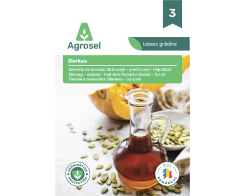 Semințe de dovleac fără coajă Agrosel Dorkas pentru ulei cu protecție a germinației.