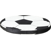 Pernă de șezut rotundă cu model minge de fotbal.