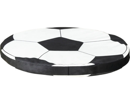Pernă de șezut rotundă cu model minge de fotbal.