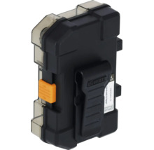 Cutie pentru biți DeWalt Small Tough Case cu clemă pentru curea și zăvor glisant, produs oficial McLaren.
