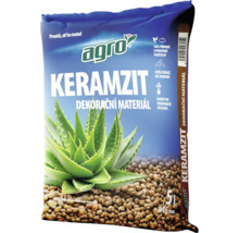 Sac cu Agro Keramzit, material decorativ pentru plante și hidroponie, 5 litri, granulație 8 până la 16 milimetri.