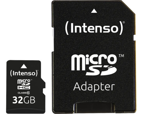 Card de memorie Intenso Micro SDHC 32 Gigaocteți clasa 10 cu adaptor SD