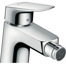 Baterie monocomandă pentru bideu din metal cromat cu aerator orientabil pentru baie.