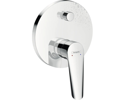 Baterie monocomandă Hansgrohe pentru duș sau cadă, instalare încastrată, rozetă rotundă, crom.