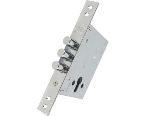 Broască îngropată Yale din metal cu trei bolțuri și decupaj pentru cilindru profilat.