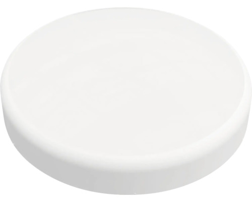 Capac rotund alb din plastic.