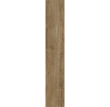 Pardoseală laminată cu aspect de stejar și structură de lemn palpabilă.