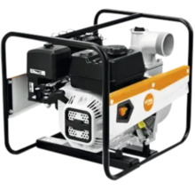 Motopompă STIHL pe benzină cu cadru metalic robust pentru irigații și drenaj.