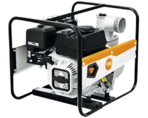 Motopompă STIHL pe benzină cu cadru metalic robust pentru irigații și drenaj.