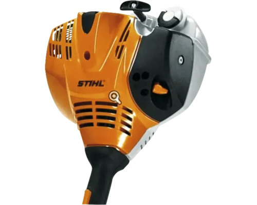 Unitate de motor STIHL pentru motocoase și trimmere de gazon cu carcasă și elemente de comandă.