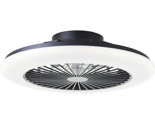 Ventilator de tavan Brilliant Salerno LED 40 W 4700 lumeni, RGB, CCT, cu telecomandă, negru, IP20 buc