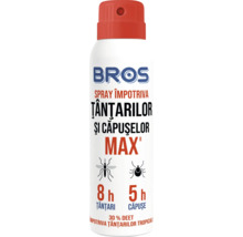 BROS spray împotriva țânțarilor și căpușelor Max, 30 la sută DEET, protecție de 8 ore împotriva țânțarilor și 5 ore împotriva căpușelor.