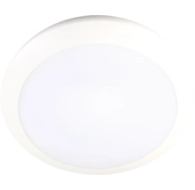 Plafonieră LED rotundă albă cu design plat.