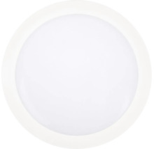 Panou LED rotund, plafonieră sau aplică cu design plat și difuzor mat.
