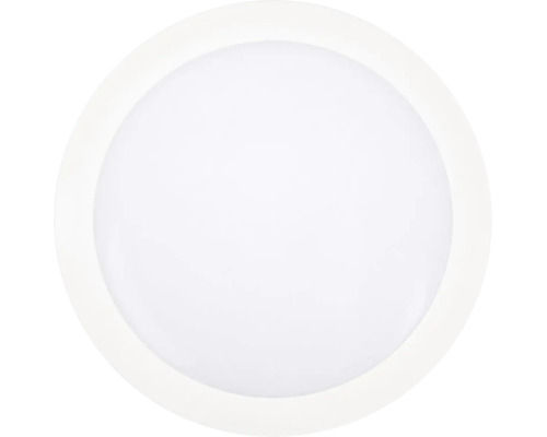 Panou LED rotund, plafonieră sau aplică cu design plat și difuzor mat.