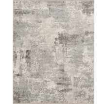 Covor modern cu model abstract, cu aspect uzat în nuanțe de gri.
