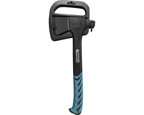 Secure Könner & Söhnen cu cap din oțel, mâner ergonomic din fibră de sticlă și husă de protecție neagră.