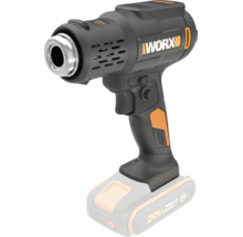 Pistol cu aer cald cu acumulator Worx cu sistem PowerShare de 20 Volt și mâner ergonomic.