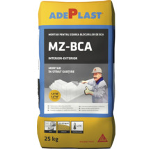 AdePlast MZ-BCA mortar pentru zidirea blocurilor de BCA, mortar în strat subțire, interior și exterior, 25 kg.
