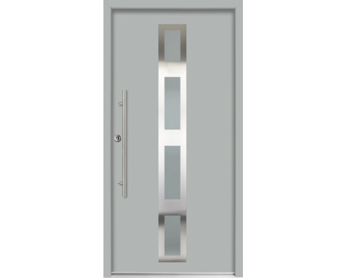 Ușă exterior aluminiu/oțel ARON Fortis 2500 gri trafic A RAL 7042 gri trafic A RAL 7042 100x210 cm stânga buc