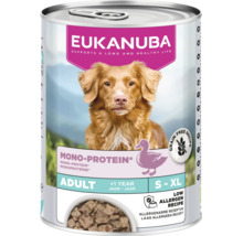 Eukanuba hrană umedă pentru câini adulți Mono-Protein rață, rețetă fără cereale, rețetă cu conținut scăzut de alergeni.