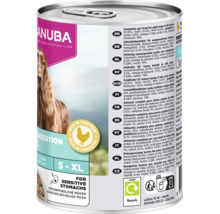 Hrană umedă pentru câini Eukanuba, bogată în pui, pentru stomac sensibil, pentru câini adulți de talie S până la XL.