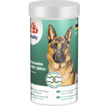 8in1 Vitality Glucozamină plus MSM tablete pentru câini, flacon cu ciobănesc german, îngrijire premium a articulațiilor, fabricat în Germania.