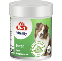 Supliment alimentar zilnic 8in1 Vitality Deter pentru câini, sprijin comportamental împotriva consumului de fecale, 100 tablete.