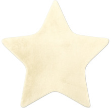 Stea decorativă din material textil moale de culoare crem.