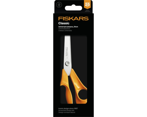 Foarfecă universală Fiskars Classic, 21 centimetri, în ambalaj original cu garanție de 25 de ani.