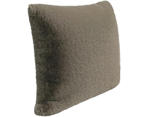 Pernă decorativă din blană artificială taupe