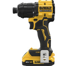 Mașină de găurit și înșurubat cu acumulator DeWalt 18 Volt XR cu motor fără perii și clemă pentru curea.