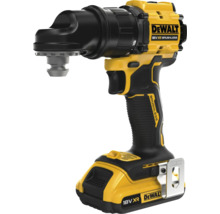 Mașină de găurit în unghi cu acumulator galben-negru DeWALT 18 Volt XR Brushless cu clemă pentru curea