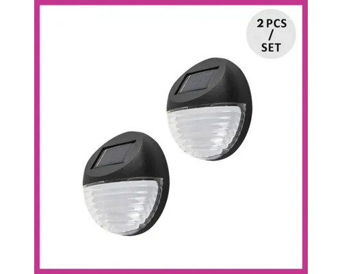 Lampă solară exterior Rabalux Lermos 0,06W 3 lumeni 3000K, neagră