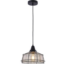 Pendul vintage Factory E27 max. 1x40W, negru/bej