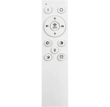 Telecomandă pentru corpuri de iluminat cu LED, cu butoane pentru luminozitate, temperatura culorii, temporizator și mod de noapte.