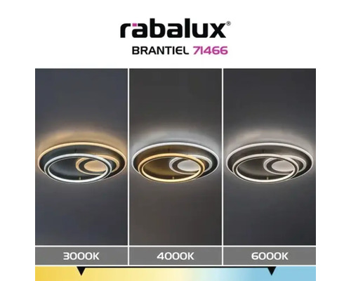 Plafonieră cu LED integrat Rabalux Brantiel 60W 3000 lumeni 3000K negru