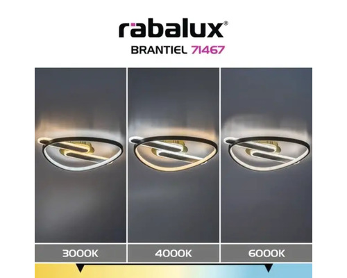 Plafonieră cu LED integrat Rabalux Brantiel 60W 3000 lumeni, negru