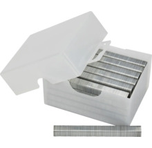 Capse pentru capsator în cutie de plastic, capse metalice.