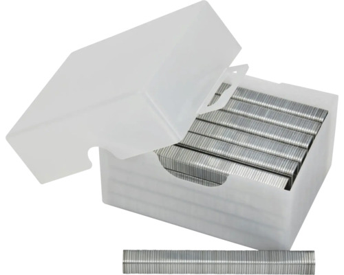 Capse pentru capsator în cutie de plastic, capse metalice.