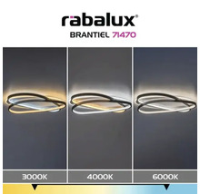 Plafonieră cu LED integrat Rabalux Brantiel 57W 3200 lumeni 3000K, neagră