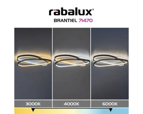Plafonieră cu LED integrat Rabalux Brantiel 57W 3200 lumeni 3000K, neagră
