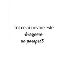 Tablou canvas Passport to Happiness 35x45 cm
